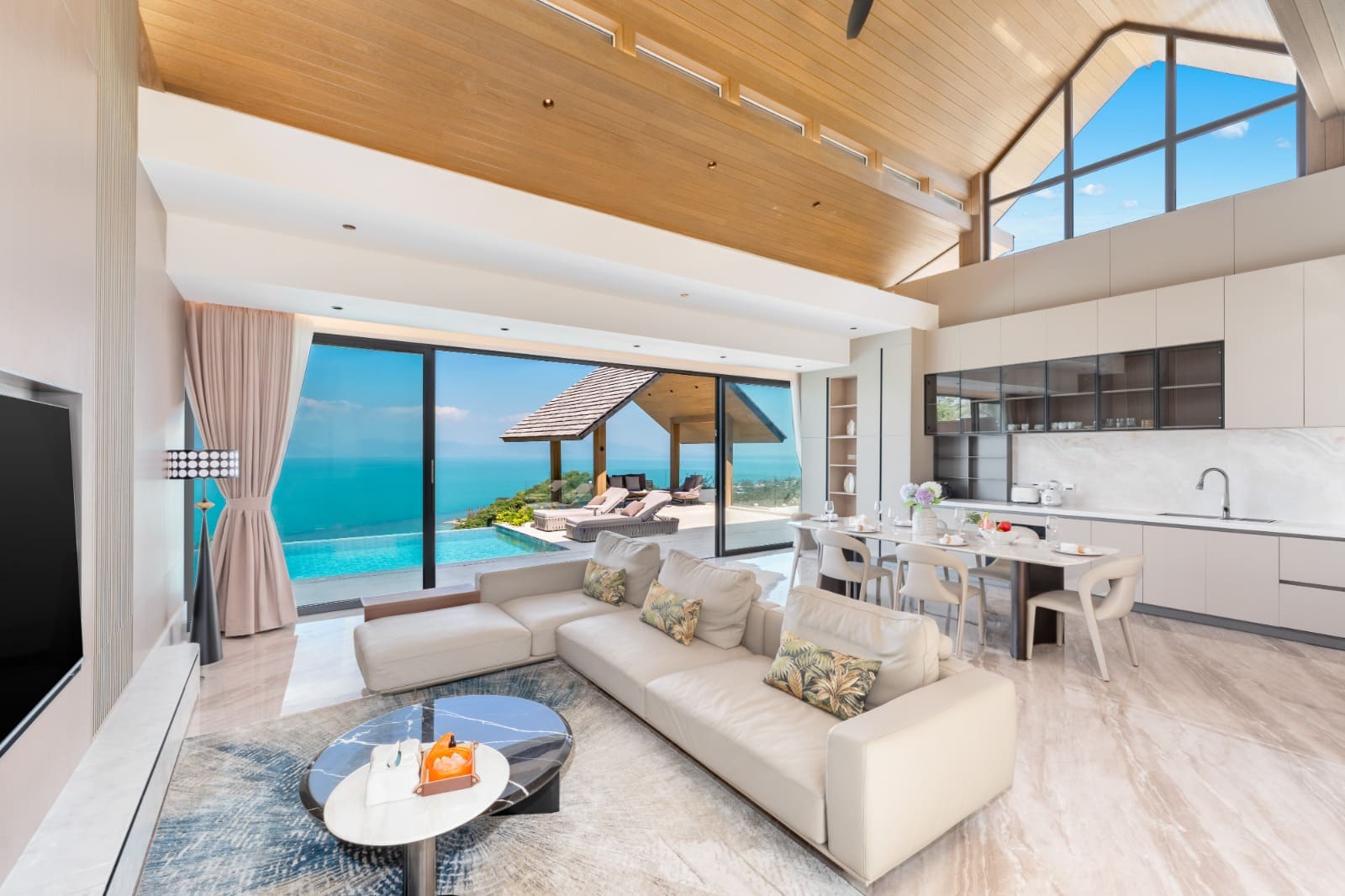 VILR-0081: Brand-new modern thai style sea view villa with 3 bedroom and private pool, located in Bang Por