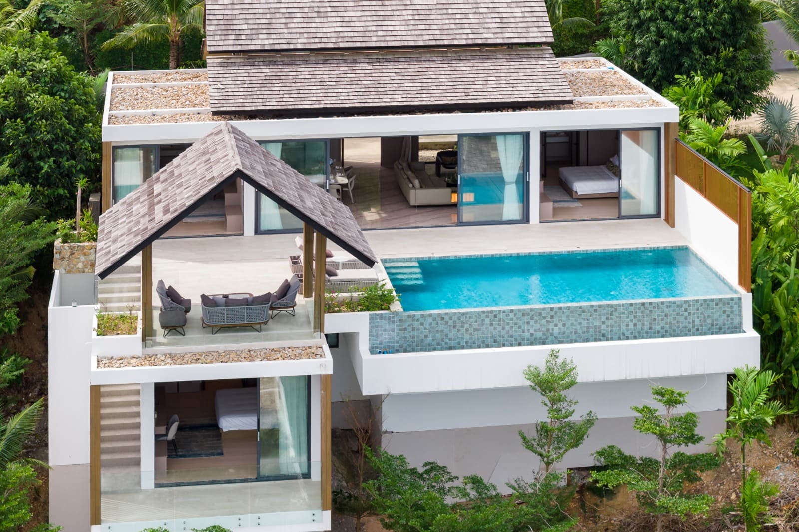 VILR-0081: Brand-new modern thai style sea view villa with 3 bedroom and private pool, located in Bang Por
