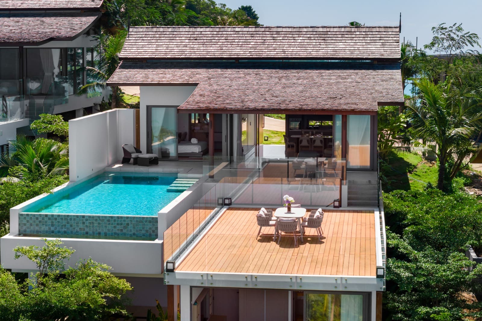 VILR-0082: Brand-new 3-bedroom modern thai-style villa with infinity pool & panoramic sunset sea views in Bang Por