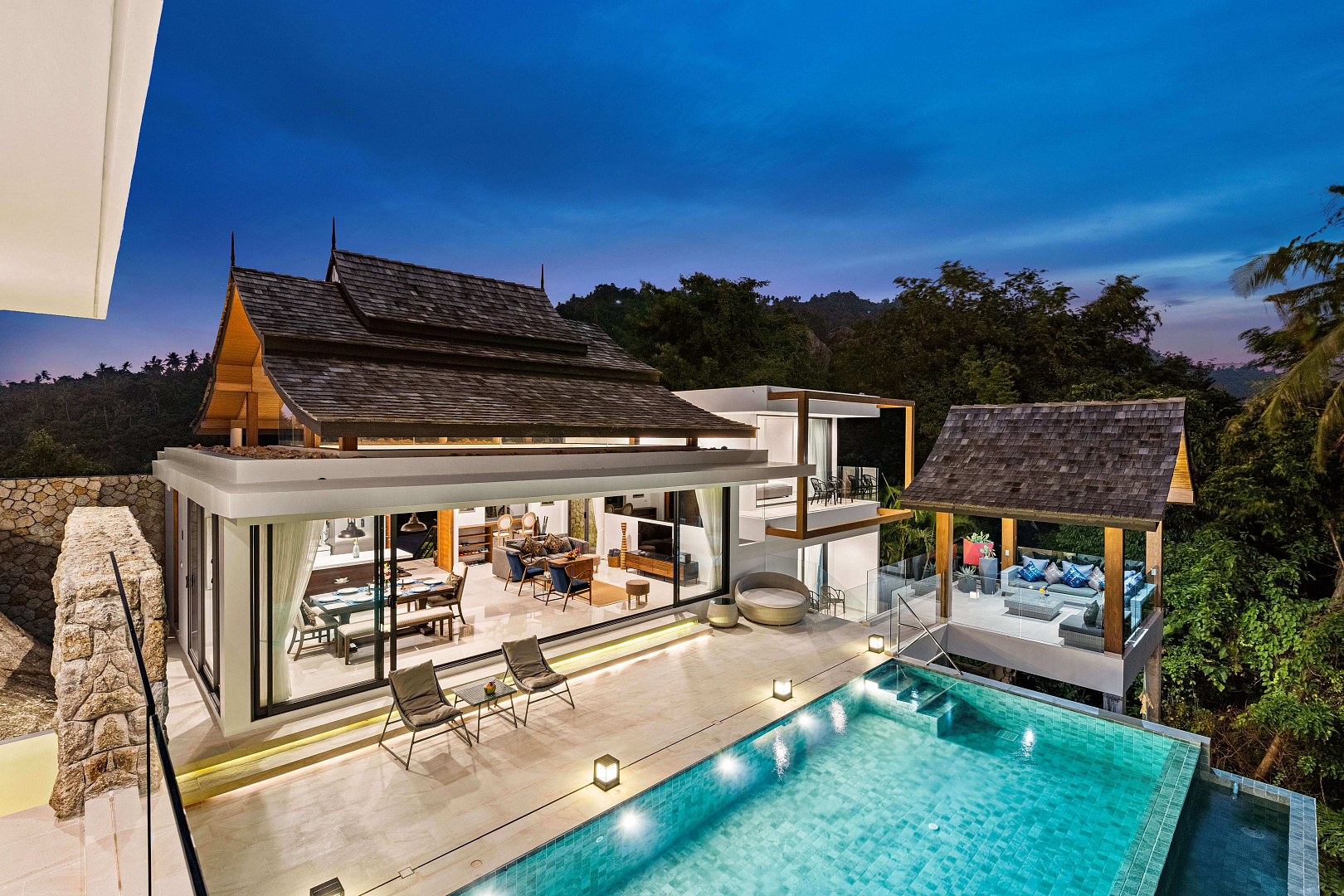 VILR-0088: Luxury 4-bedroom sea view villa with infinity pool in Lamai
